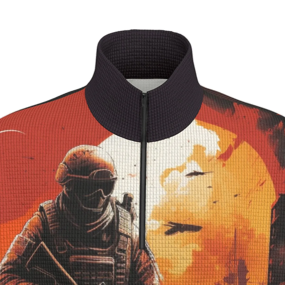 Bring the Fire Unisex Turtleneck Zippered Sweatshirt