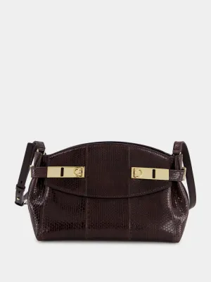 Brown Ayers Leather Pouch with Strap