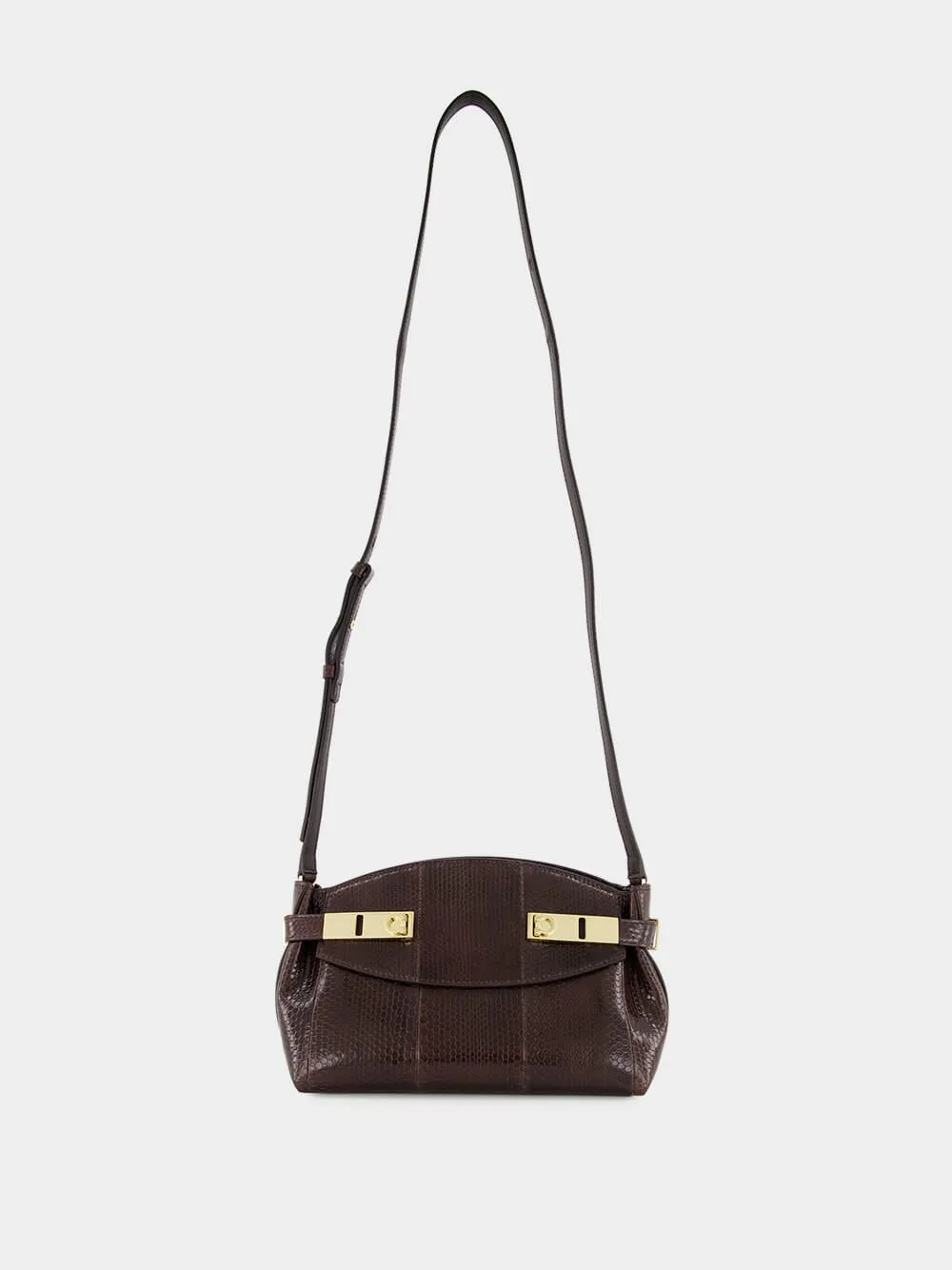 Brown Ayers Leather Pouch with Strap