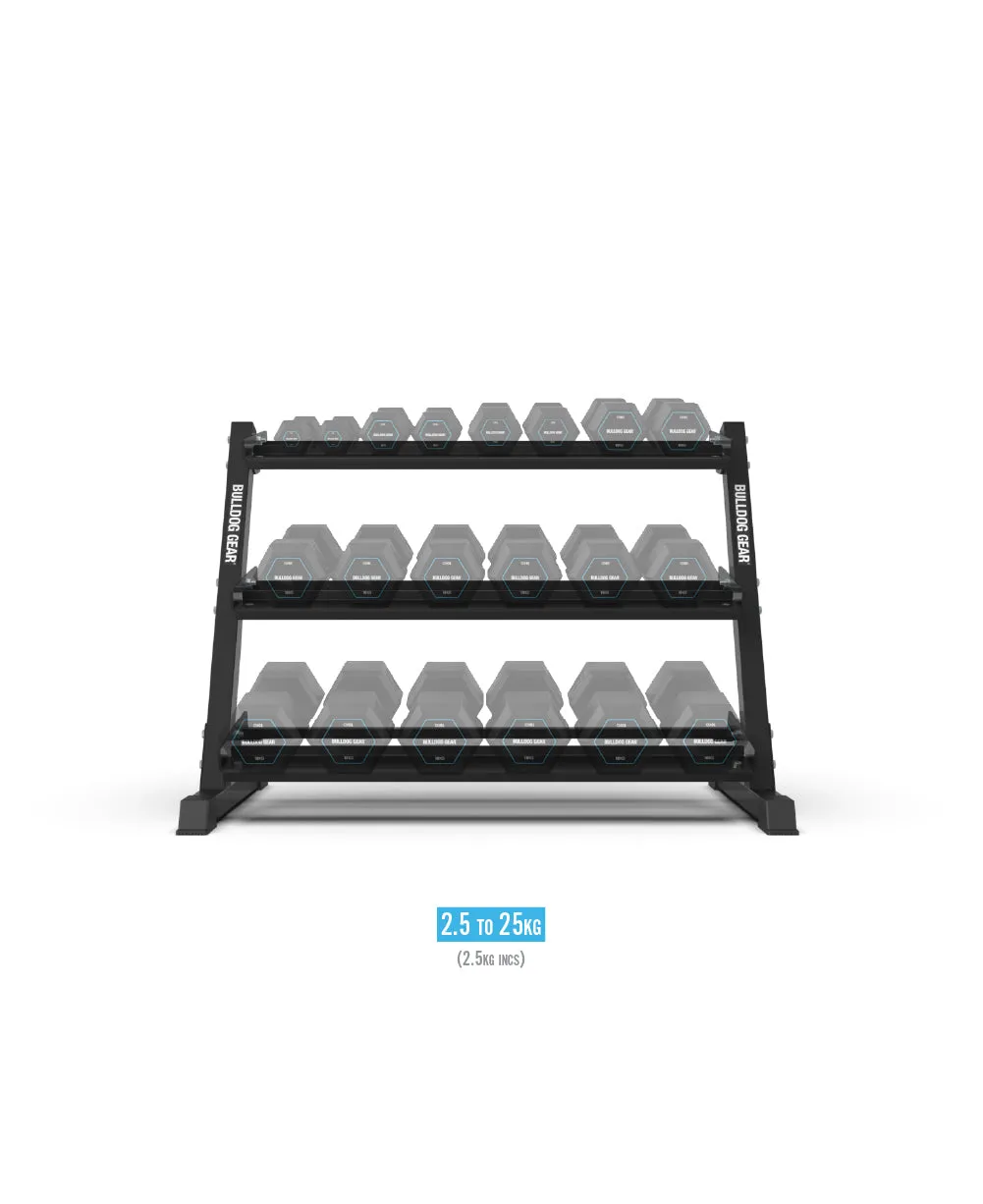 Bulldog Gear - Garage Gym Hex Dumbbell Storage Rack