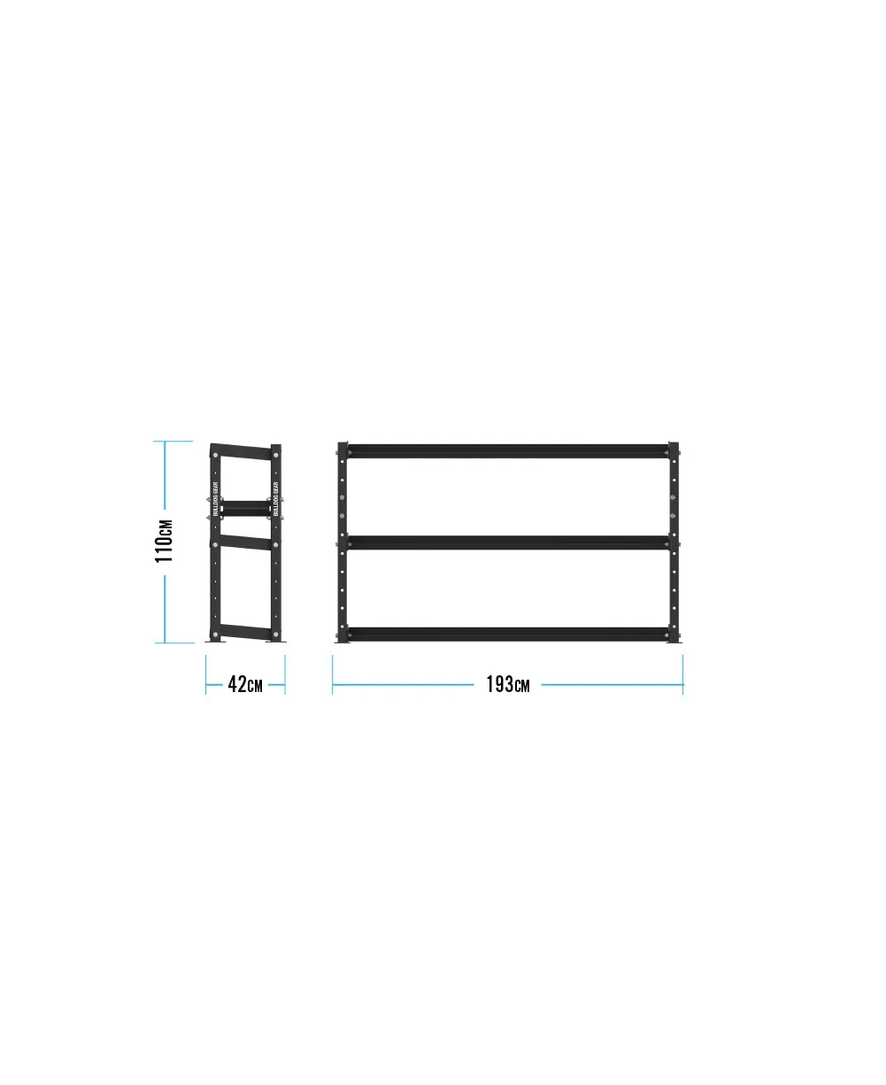 Bulldog Gear - Hex Dumbbell Storage System - 193cm - Configuration A