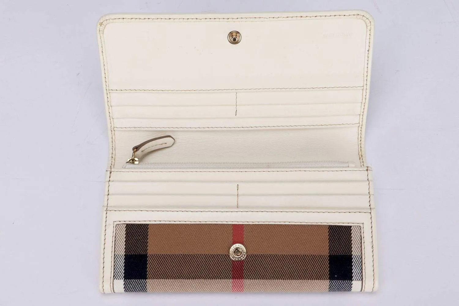 Burberry Wallet Haymarket Check Long Wallet with DustCover, No Box