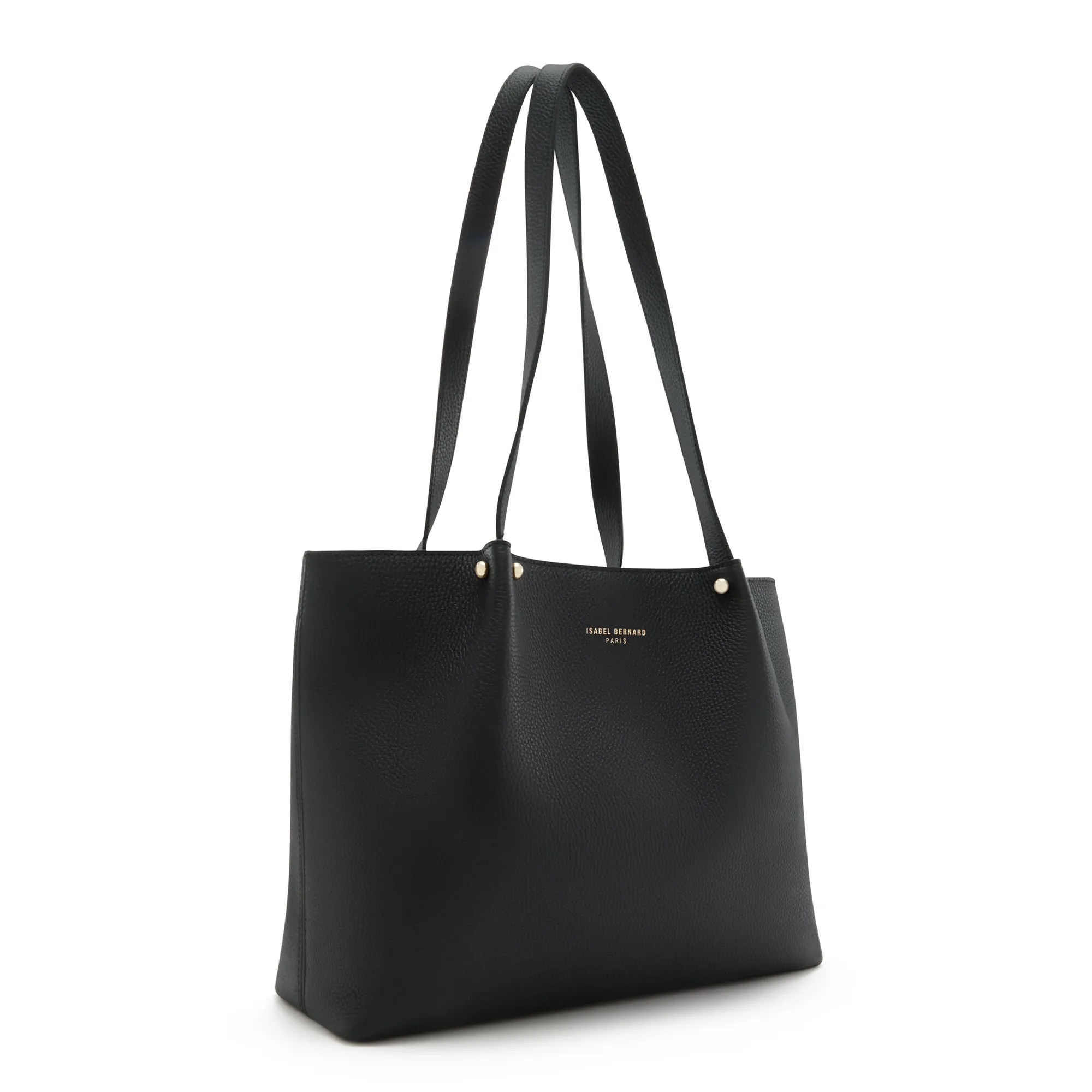 Cadeau d'Isabel black calfskin leather shopper and zipper wallet gift set