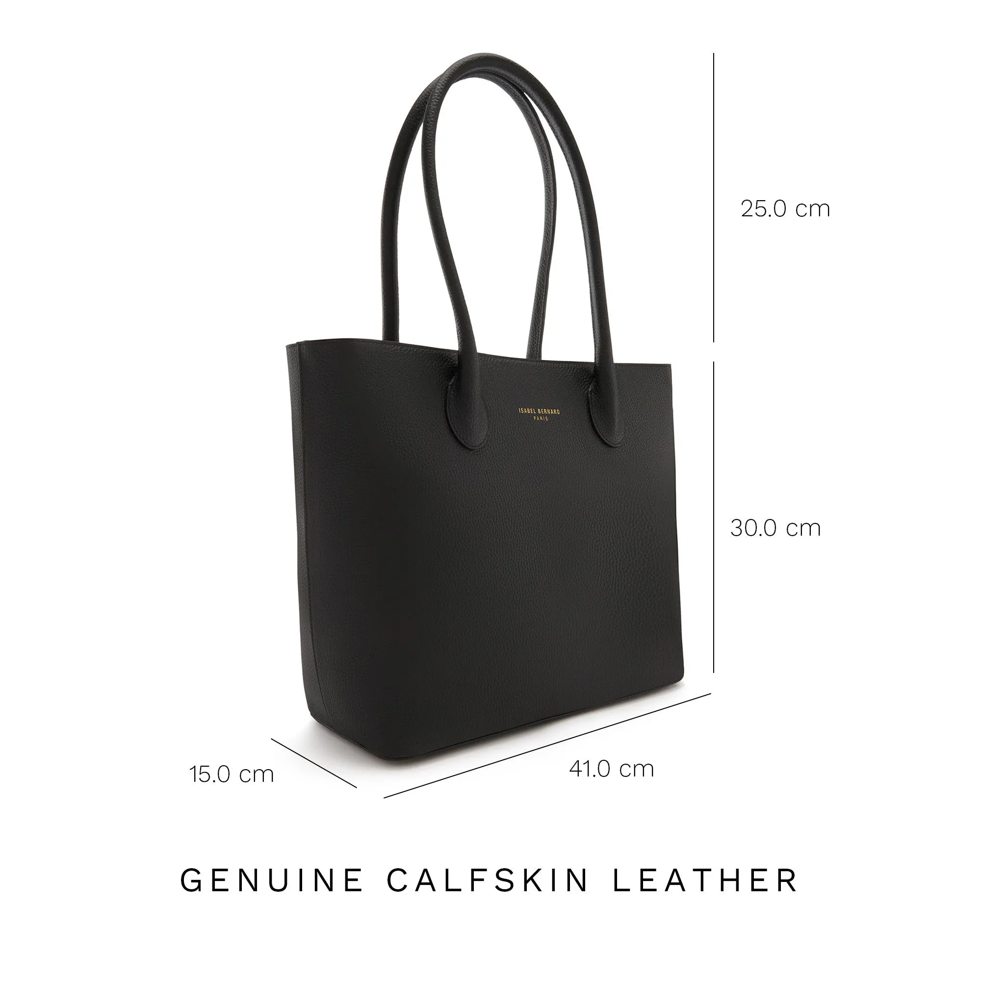 Cadeau d'Isabel black calfskin leather shopper and zipper wallet gift set