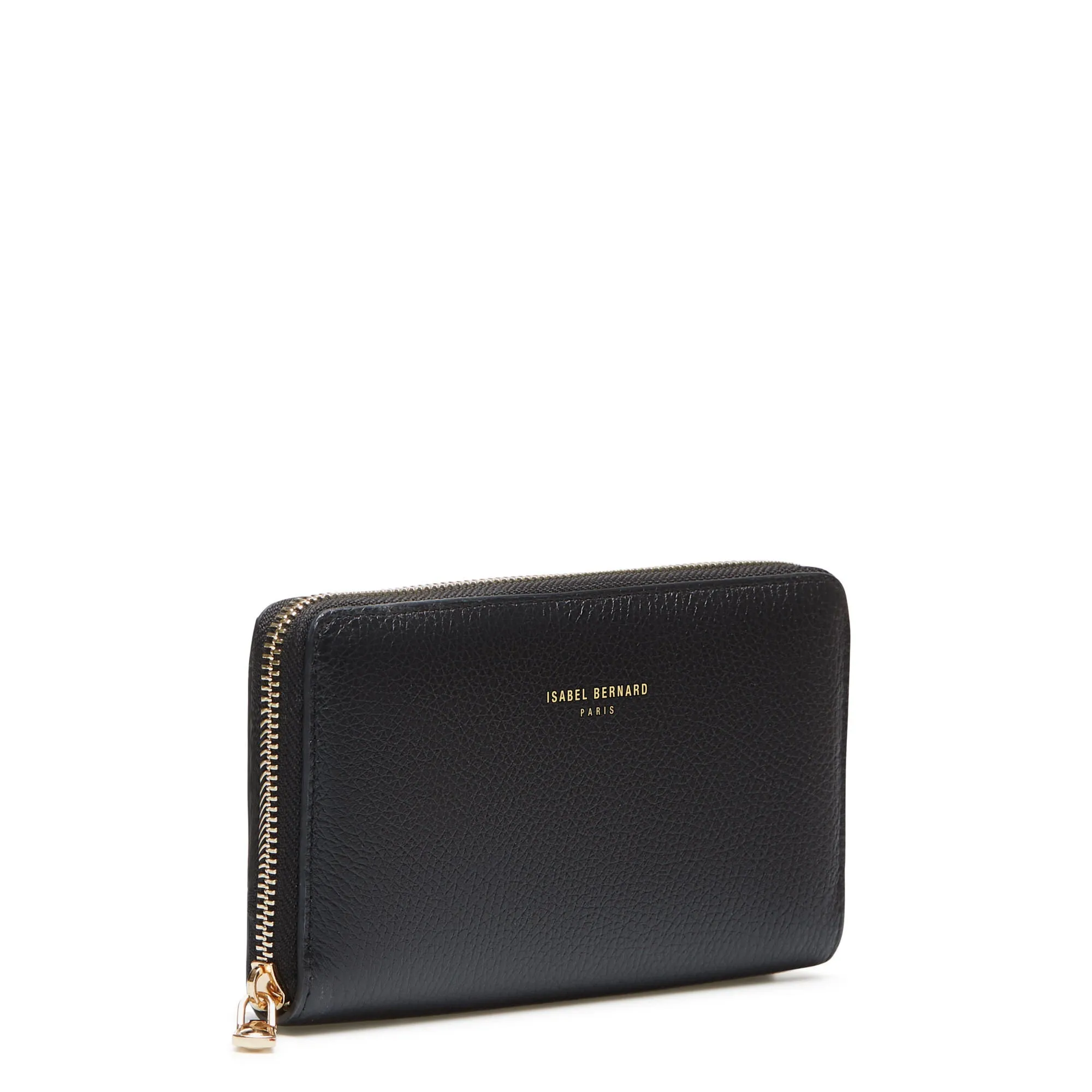Cadeau d'Isabel black calfskin leather shopper and zipper wallet gift set