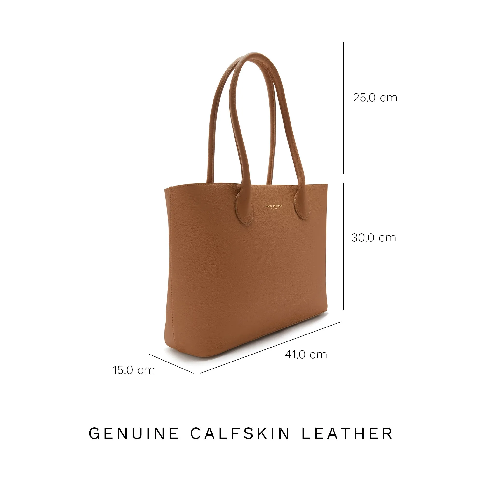 Cadeau d'Isabel camel calfskin leather shopper and zipper wallet gift set