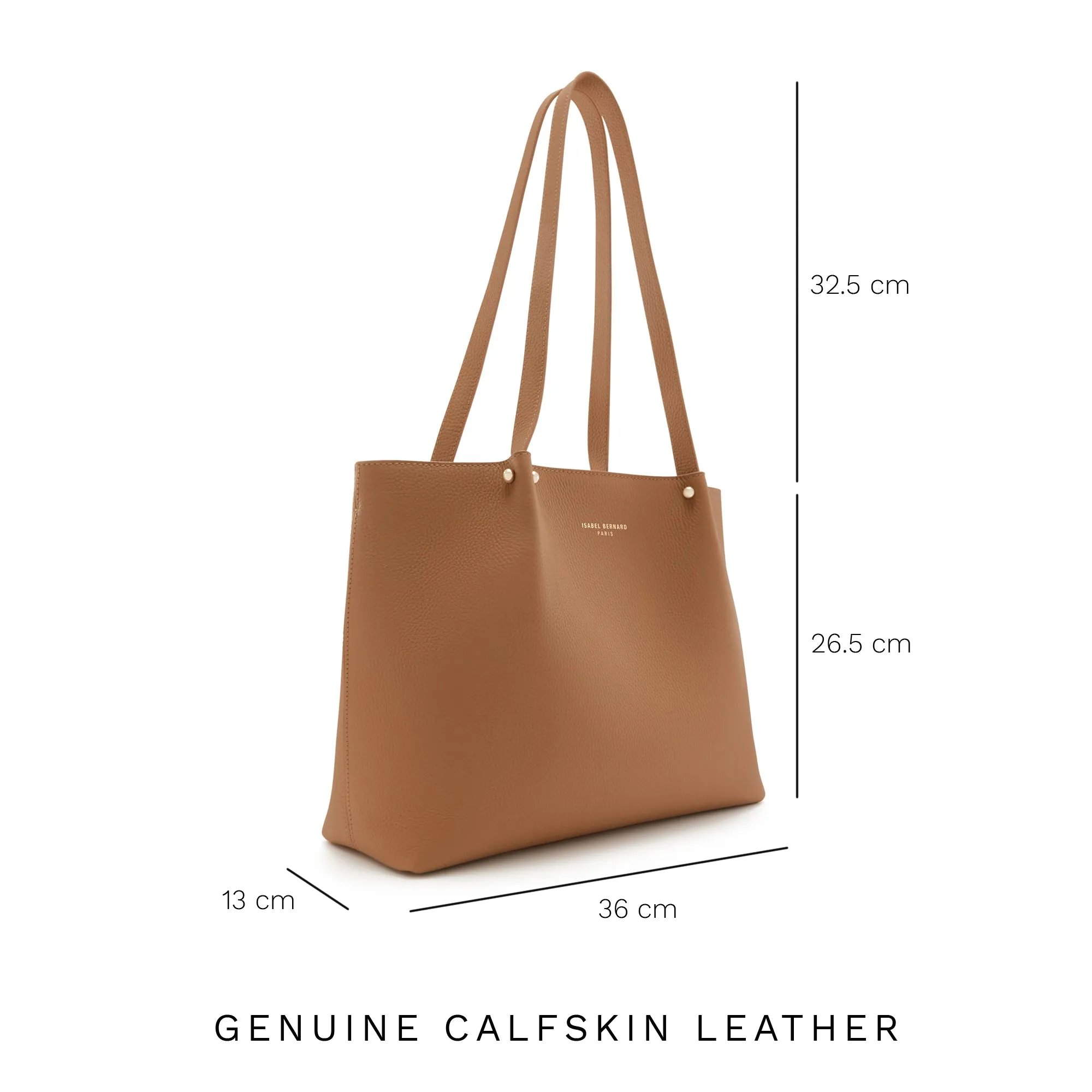 Cadeau d'Isabel camel calfskin leather shopper and zipper wallet gift set