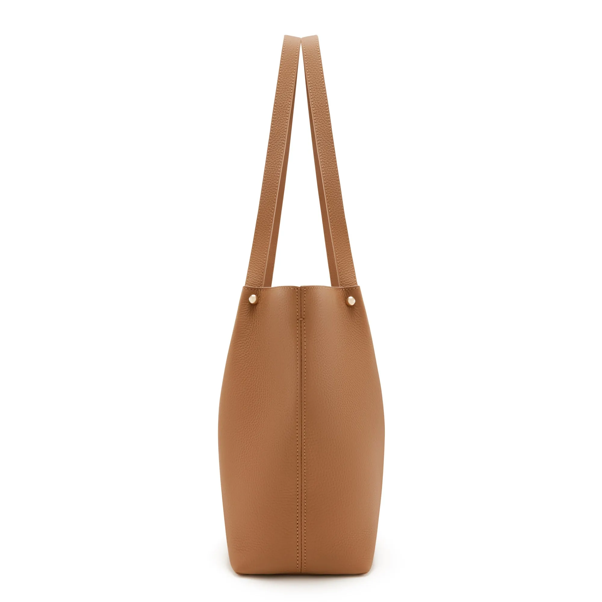 Cadeau d'Isabel camel calfskin leather shopper and zipper wallet gift set