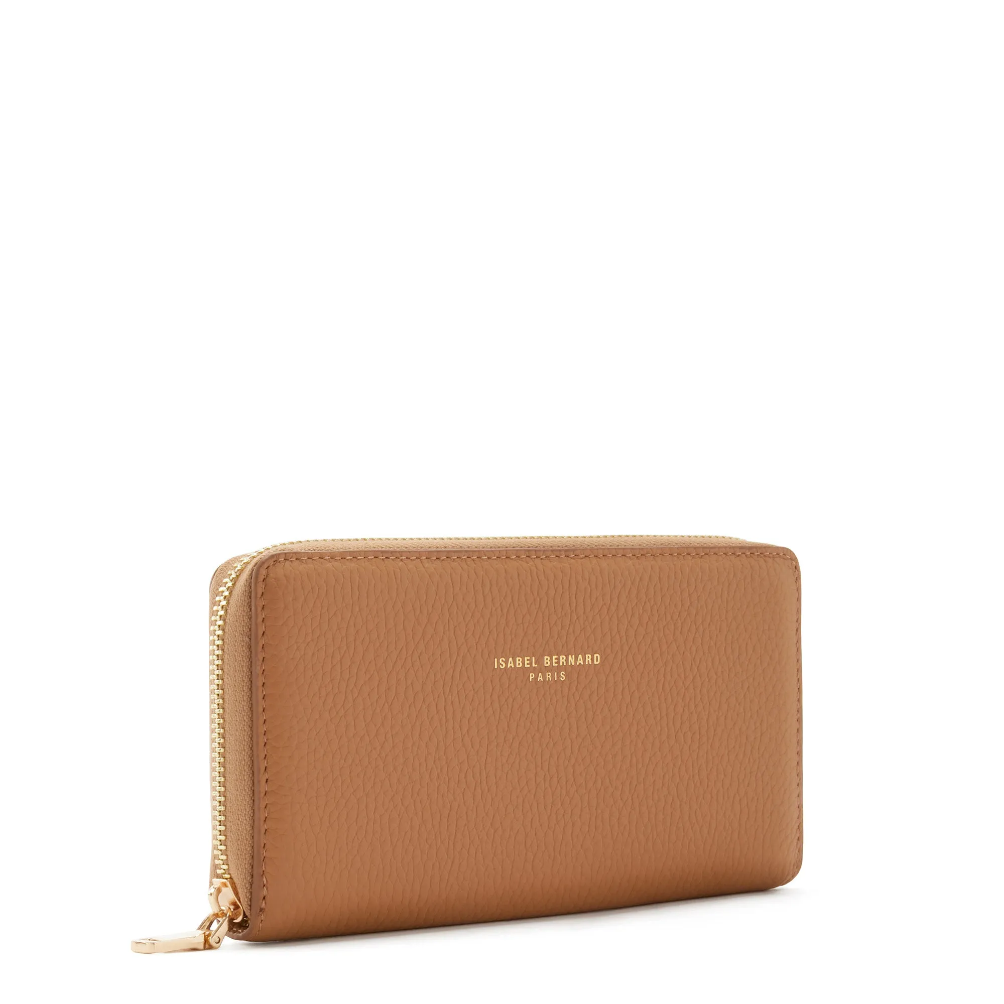 Cadeau d'Isabel camel calfskin leather shopper and zipper wallet gift set