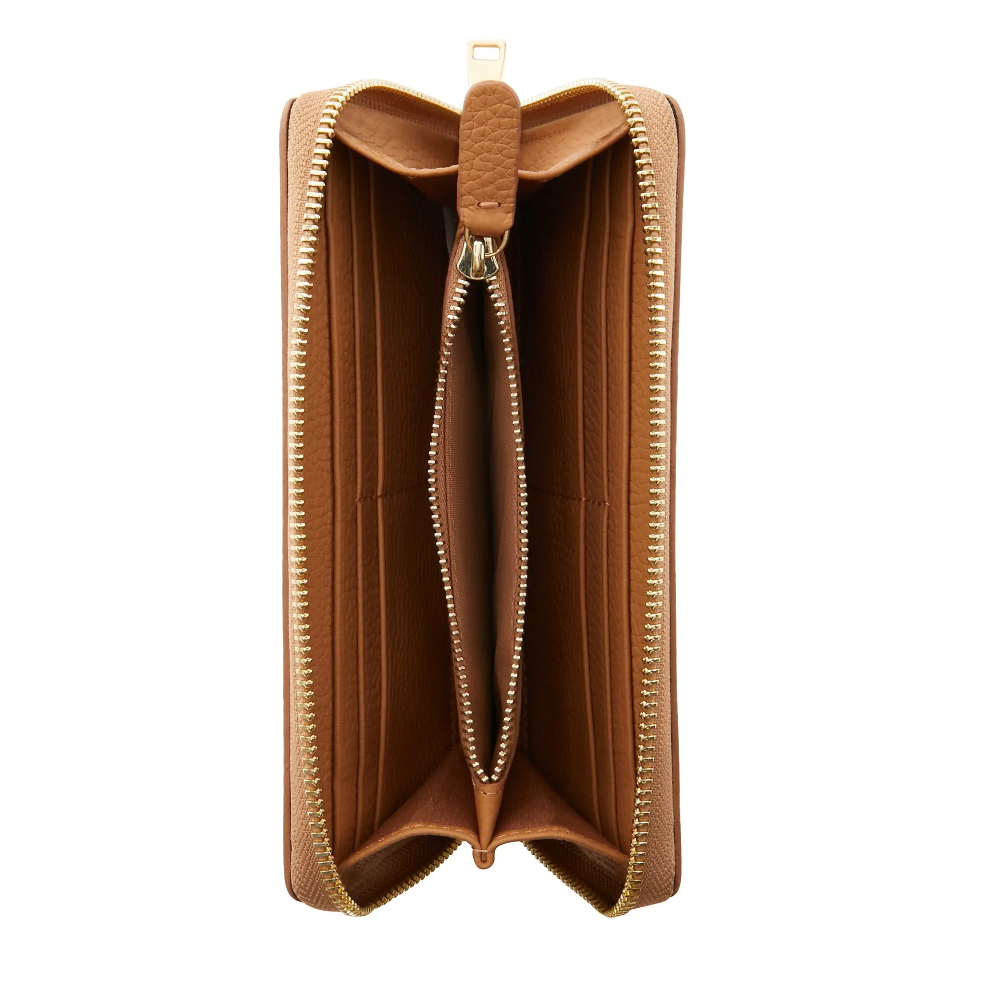 Cadeau d'Isabel camel calfskin leather shopper and zipper wallet gift set
