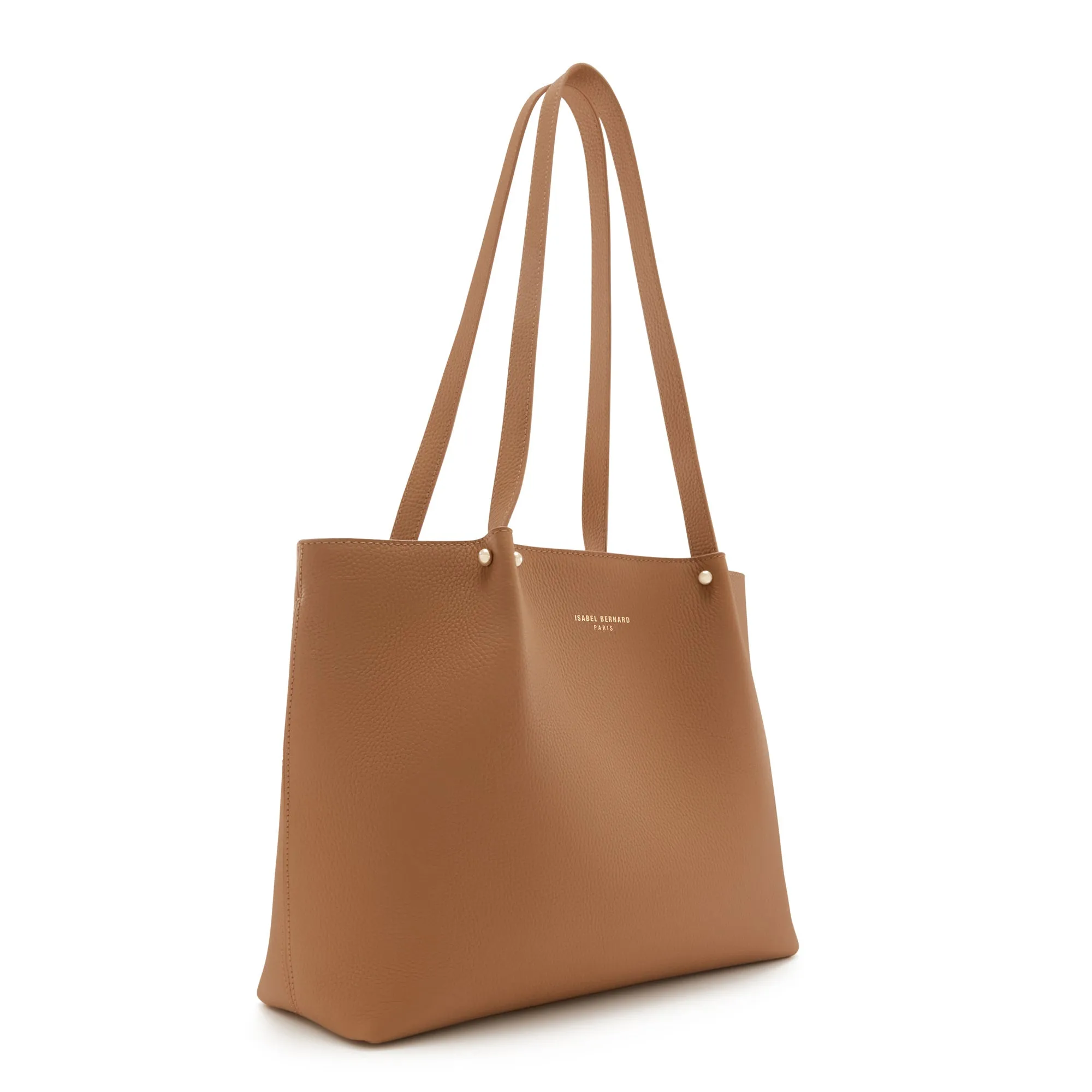 Cadeau d'Isabel camel calfskin leather shopper and zipper wallet gift set