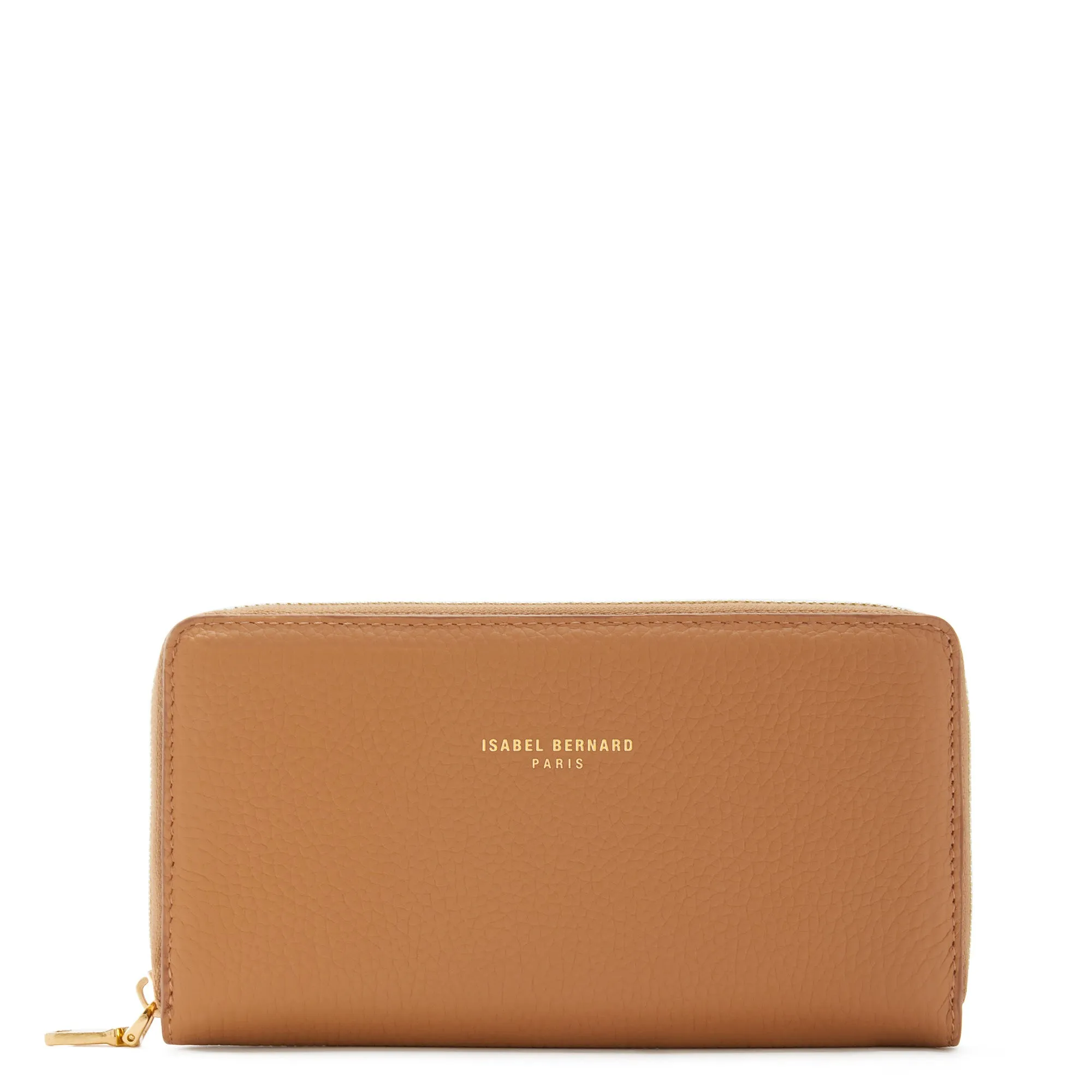 Cadeau d'Isabel camel calfskin leather shopper and zipper wallet gift set