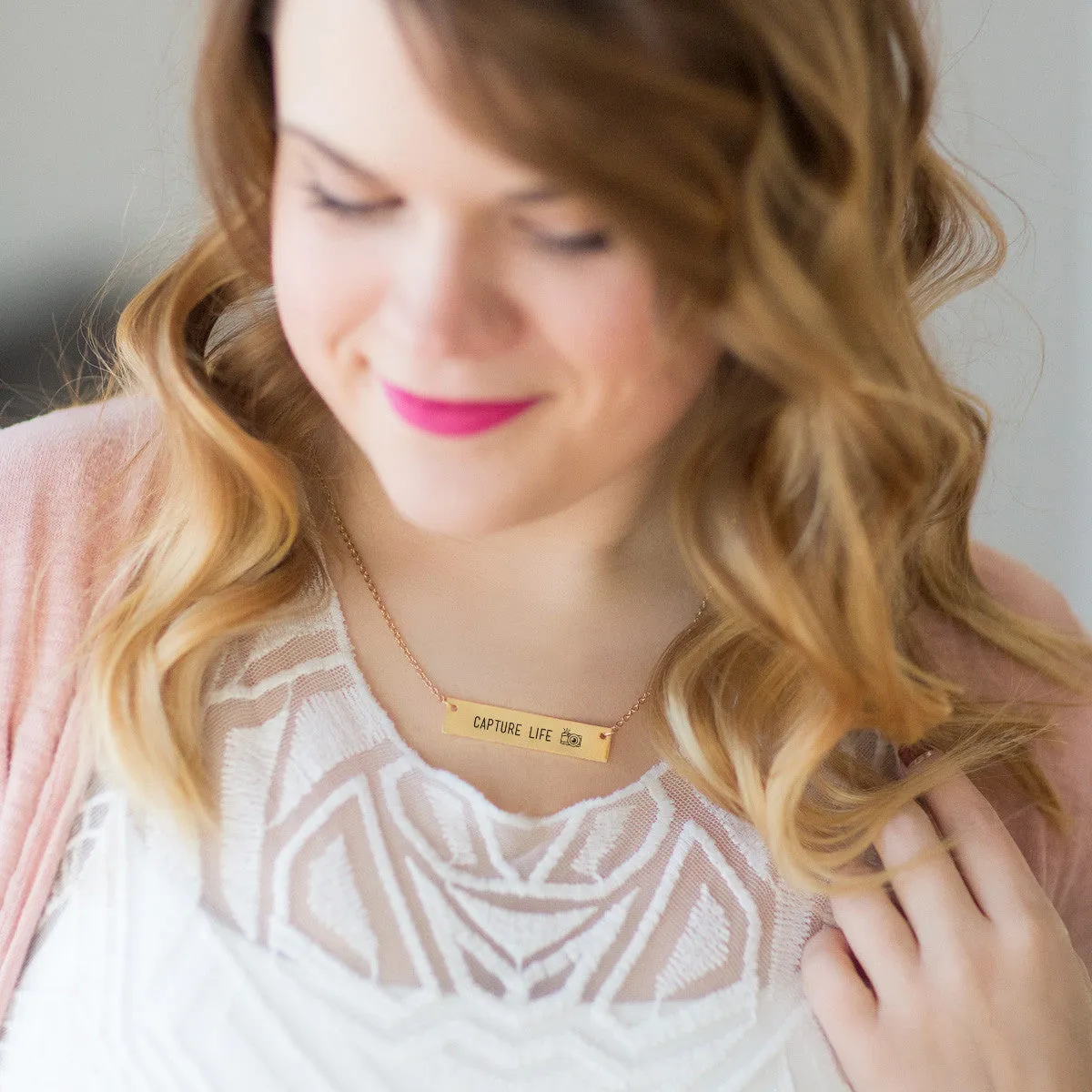 Capture Life - Photographer's Gold / Silver Bar Necklace