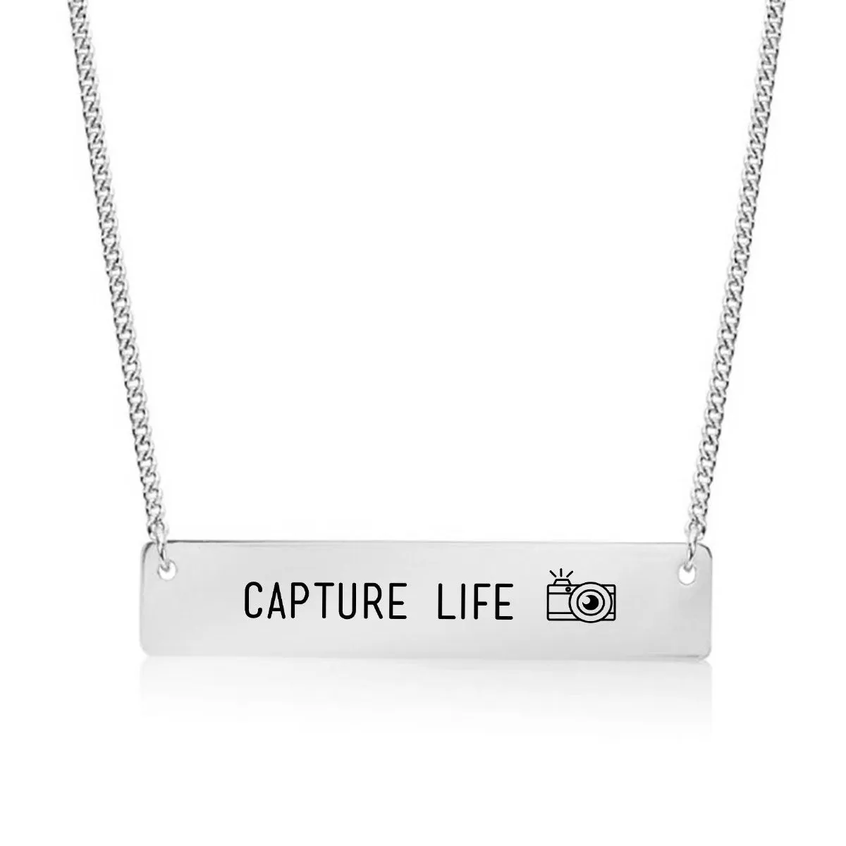 Capture Life - Photographer's Gold / Silver Bar Necklace