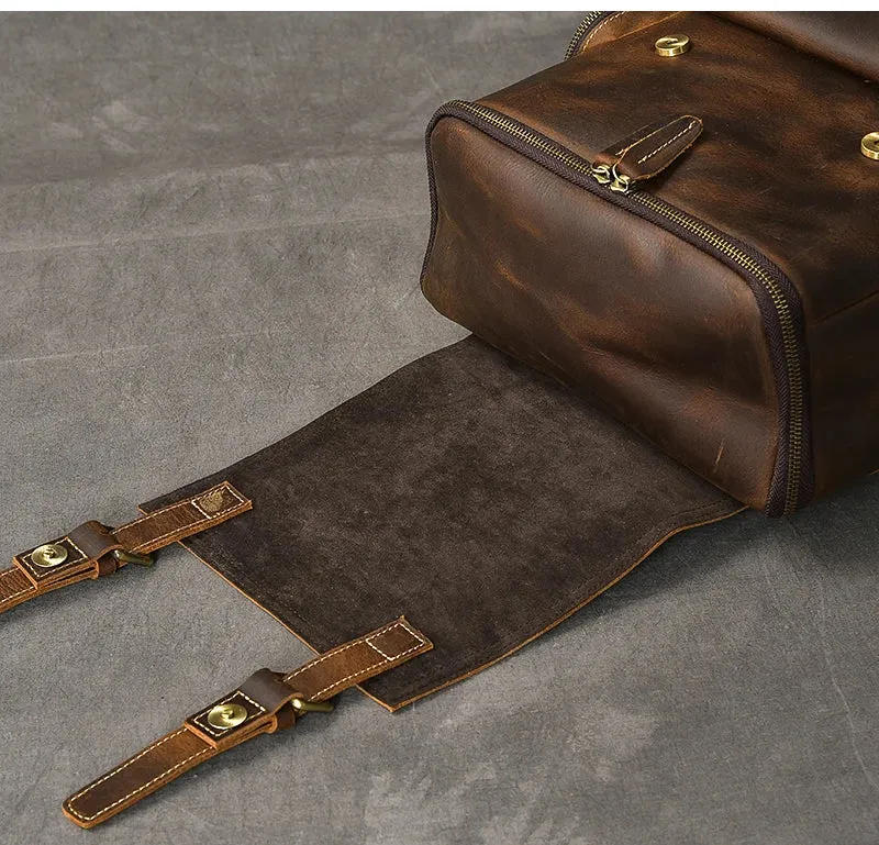 Carver | Crazy Horse Leather Rucksack