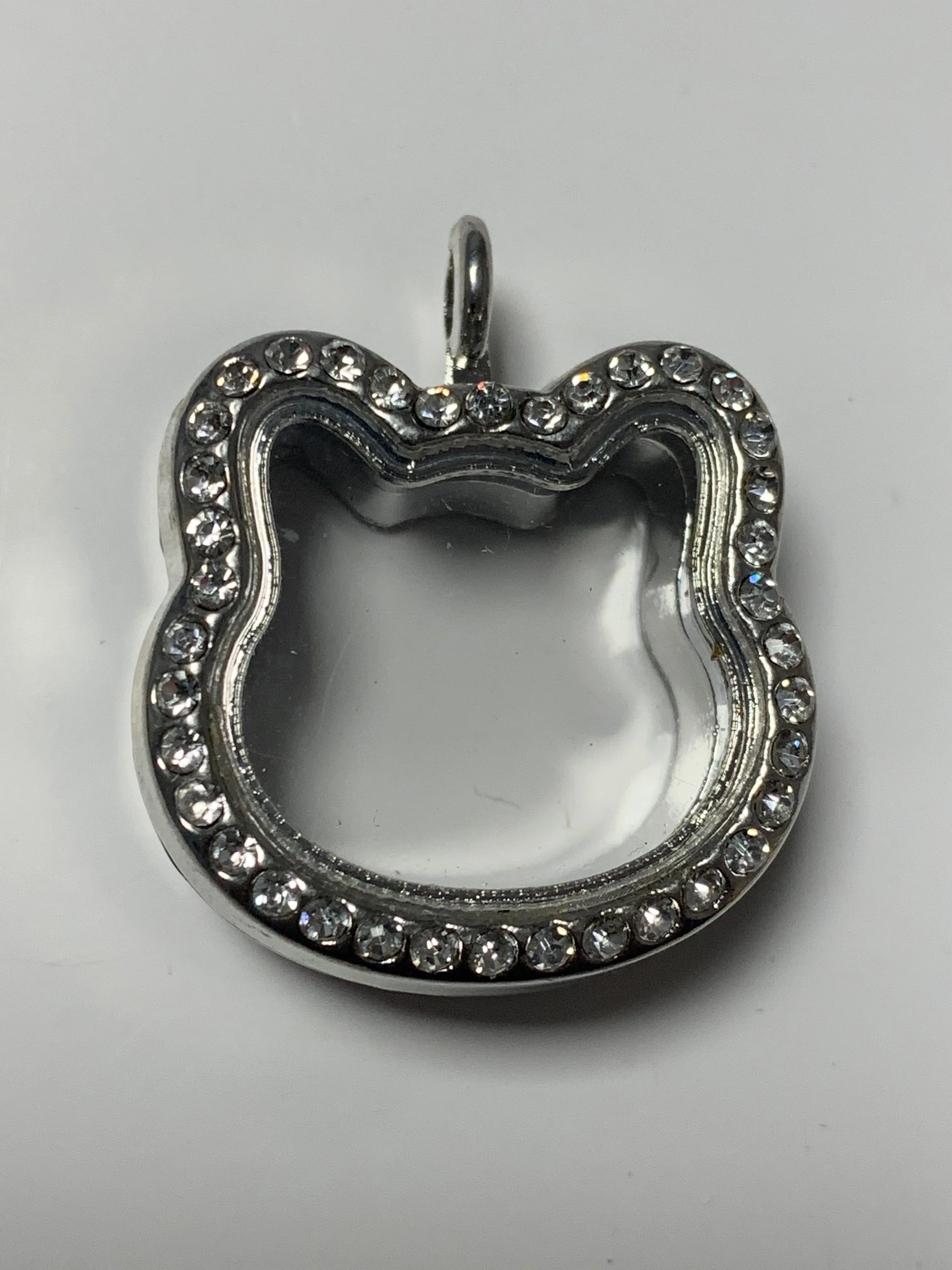 Cat PEARL/GEM Locket w/Stones