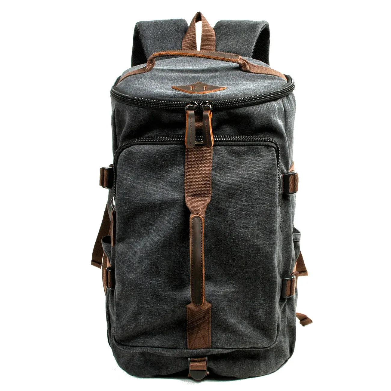 Centaurus Hybrid Bag Crossover Duffel Backpack - Canvas - Black/Brown