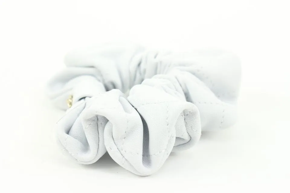 Chanel 21K Leather Hair Scrunchie Barrette 48ck32s