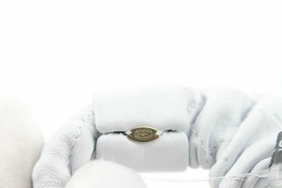 Chanel 21K Leather Hair Scrunchie Barrette 48ck32s