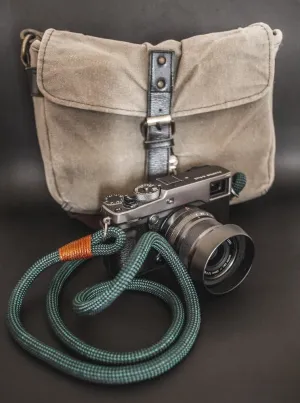 Checkered Dark Green/Black Camera Strap