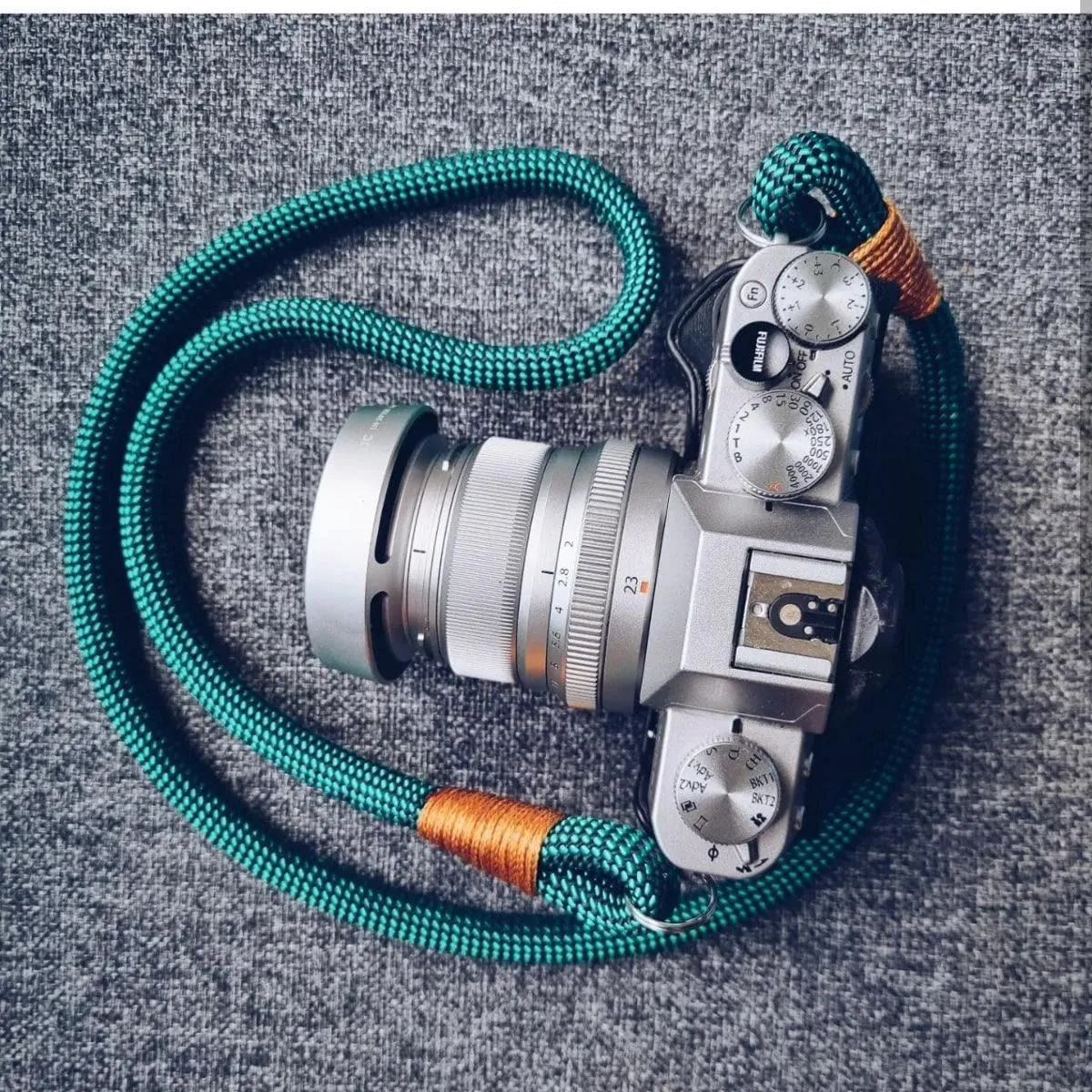 Checkered Dark Green/Black Camera Strap