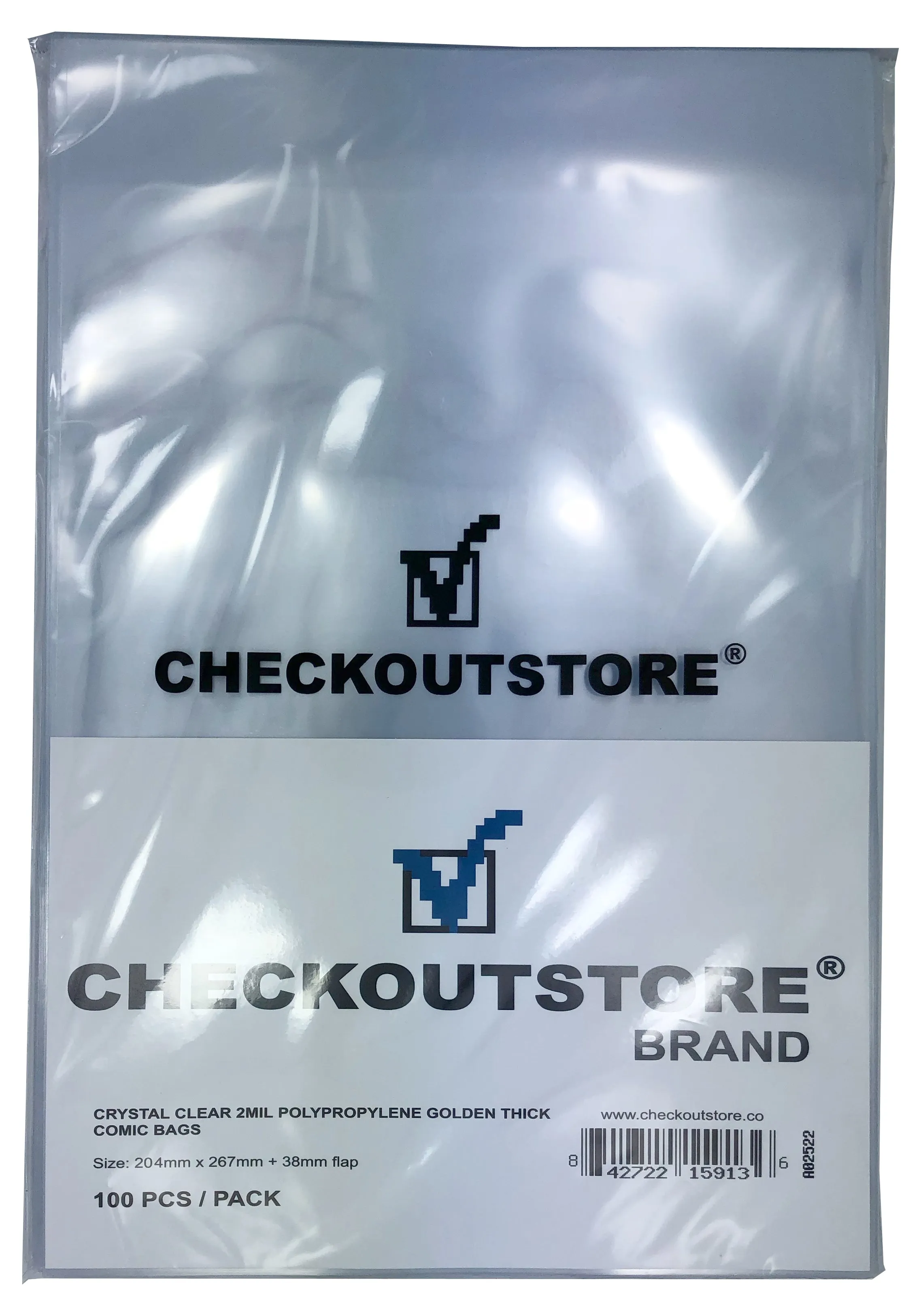 CheckOutStore Crystal Clear Golden Age Comic Book Bags