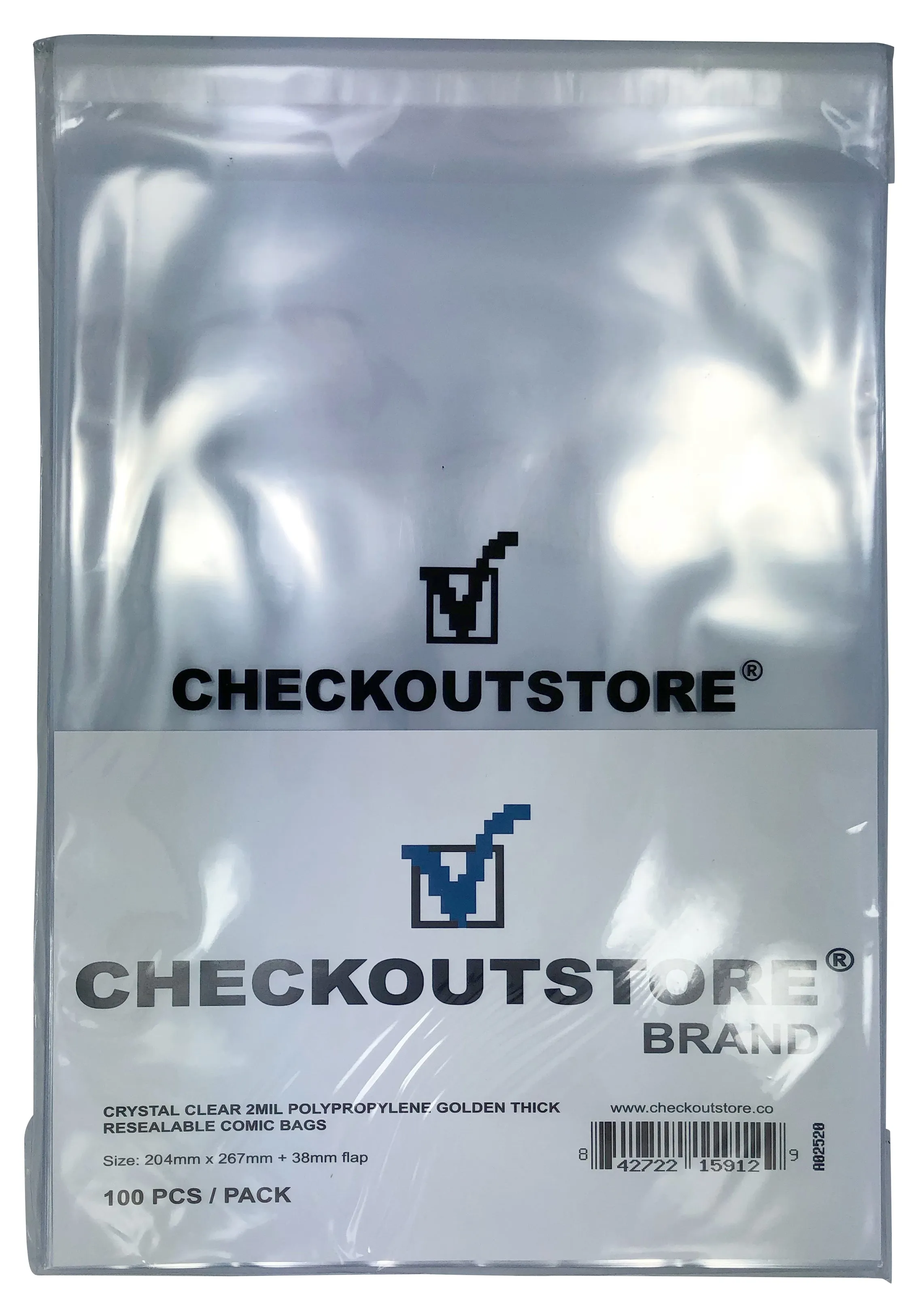 CheckOutStore Crystal Clear Golden Age Comic Book Bags