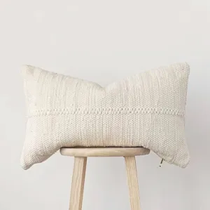 Chindi Lumbar Pillow Cover | heavy cream