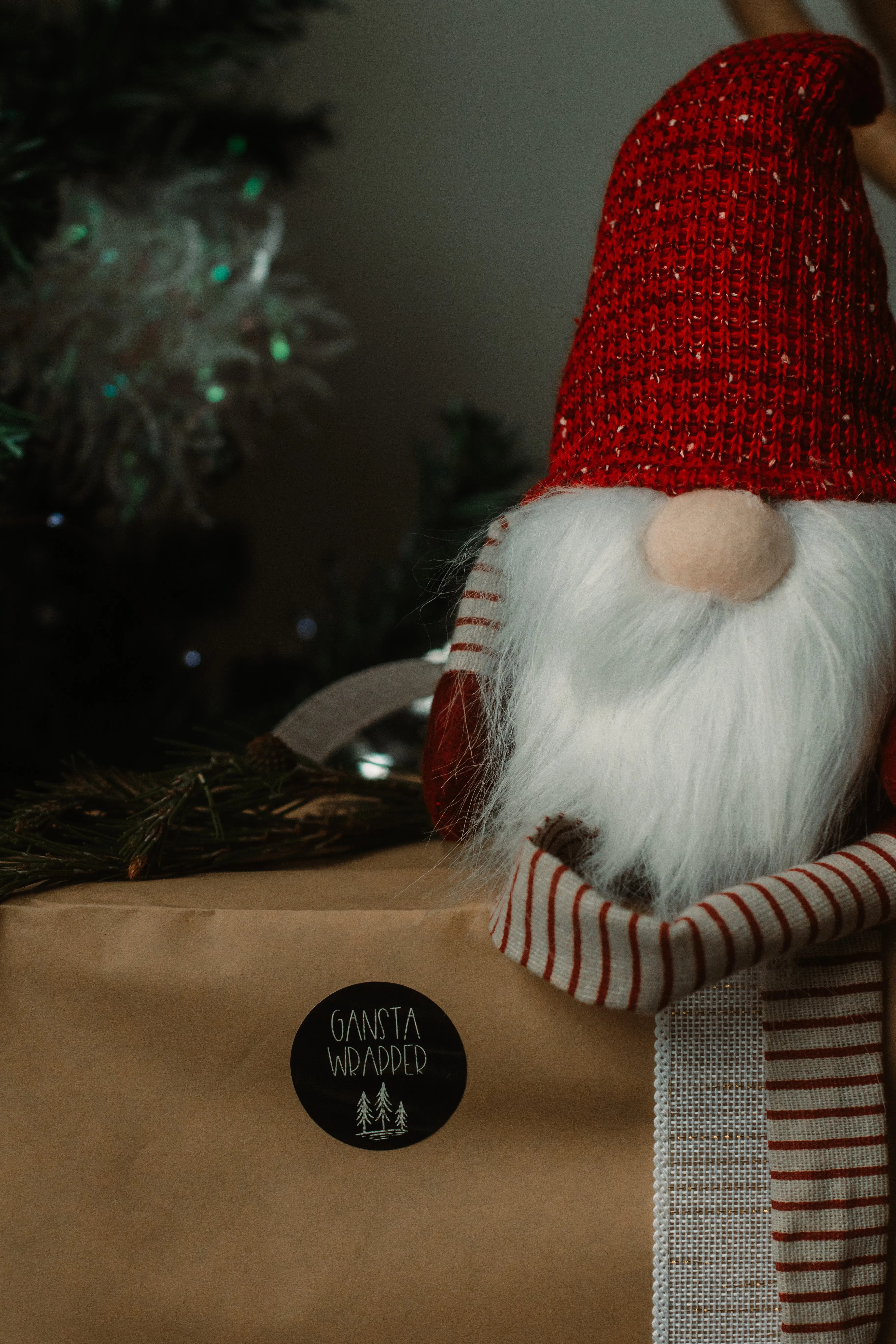 Christmas fun sweary label stickers - 40mm circles