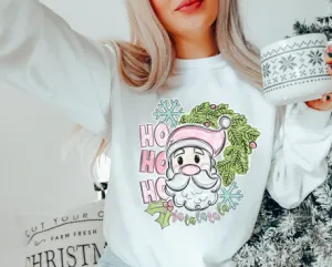 Christmas "Ho ho ho": T-shirt or Crewneck Sweatshirt *choose your color*