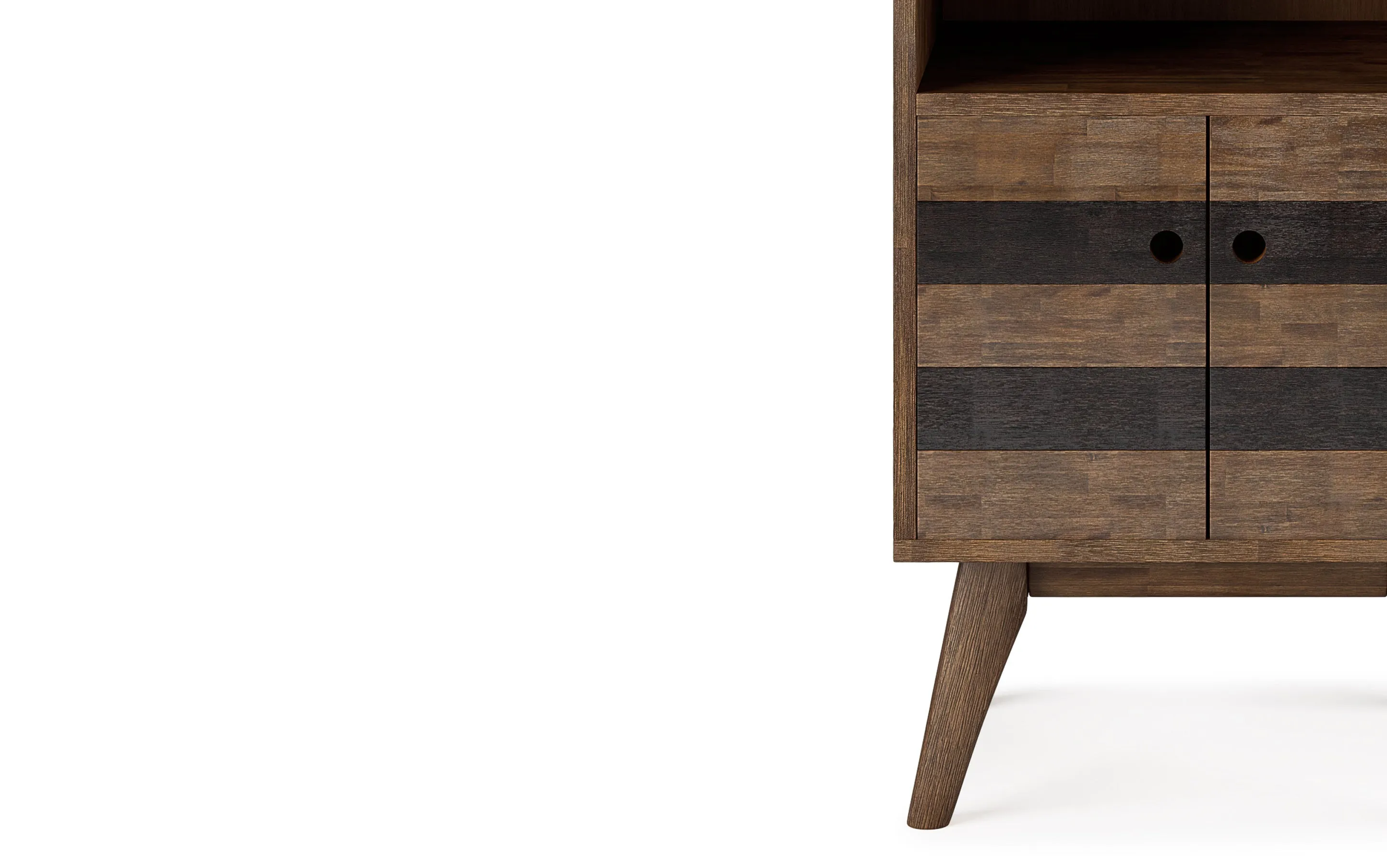 Clarkson Bookcase with Storage in Acacia