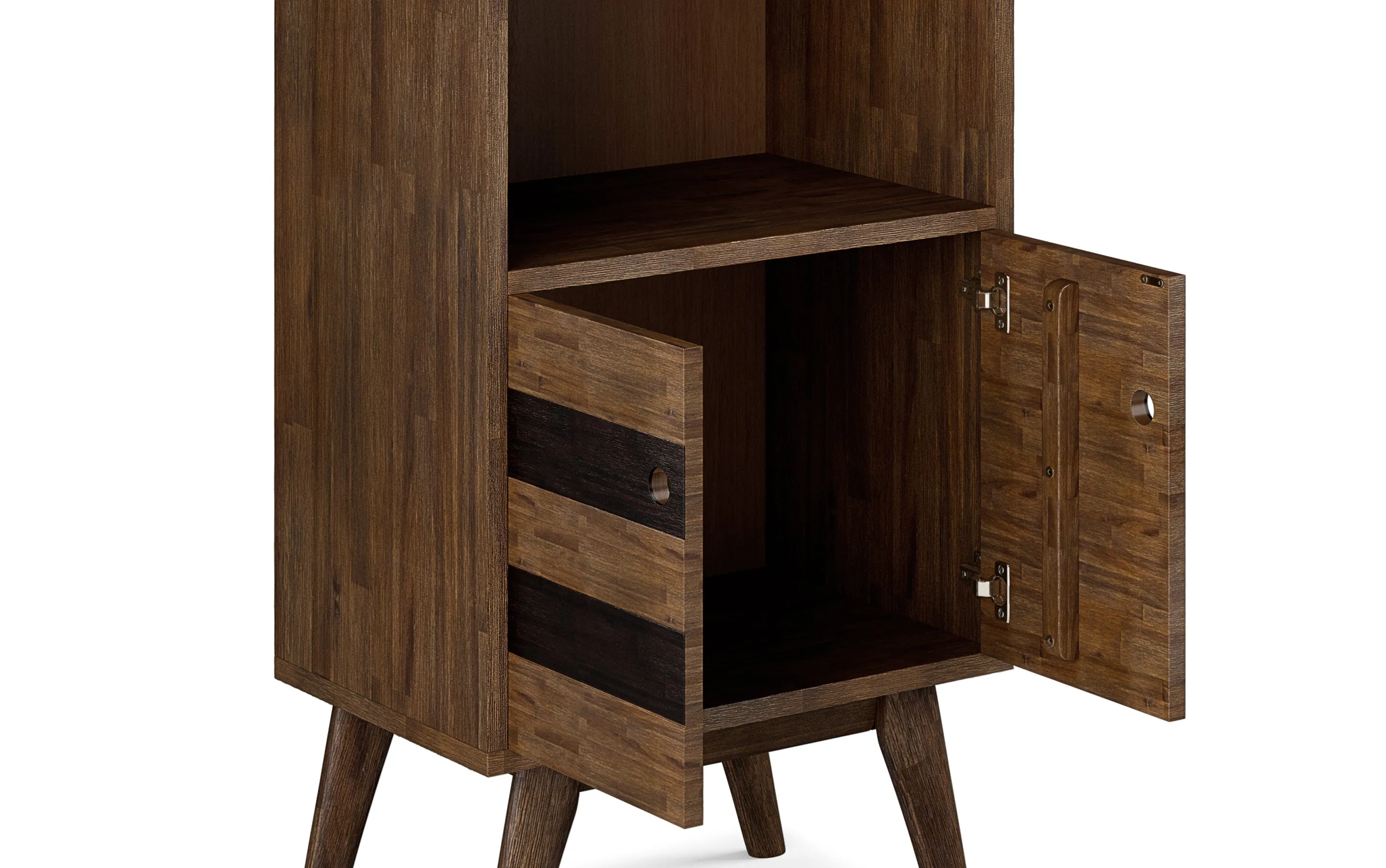 Clarkson Bookcase with Storage in Acacia