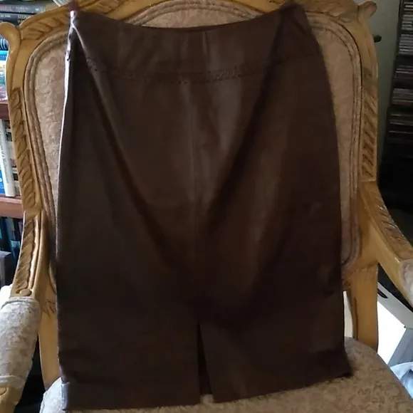Clifford &amp; Wills brown leather skirt, Size 6