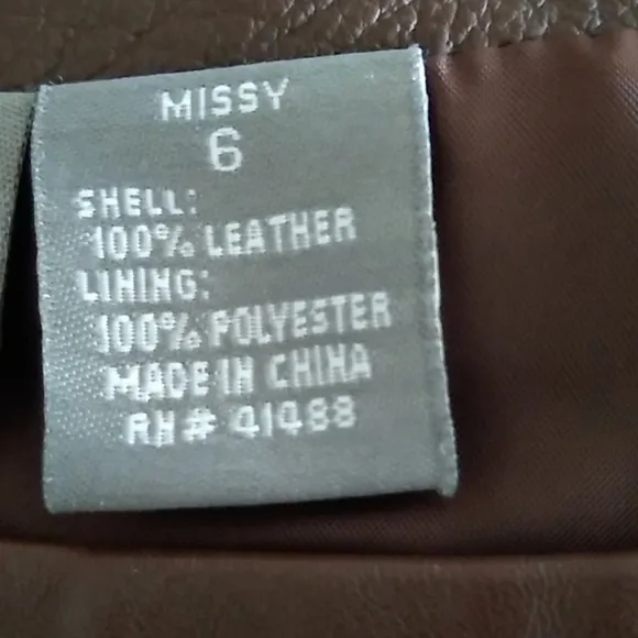 Clifford &amp; Wills brown leather skirt, Size 6