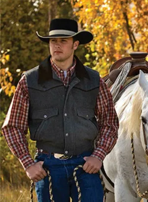 CLVN-XL-Charcoal Vest-Men's Nevada w/ Snap front