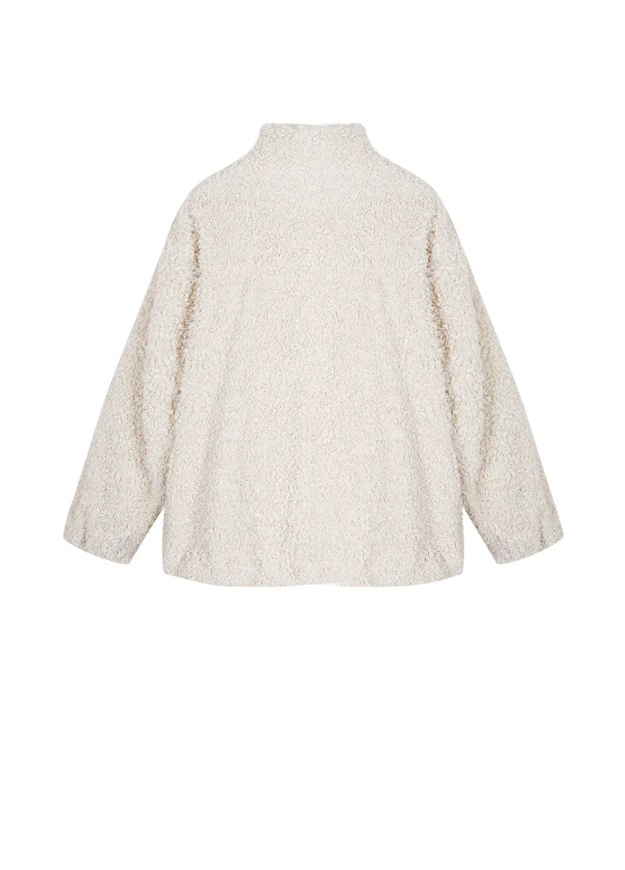 Coat / JNBY Cropped Faux Fur Coat