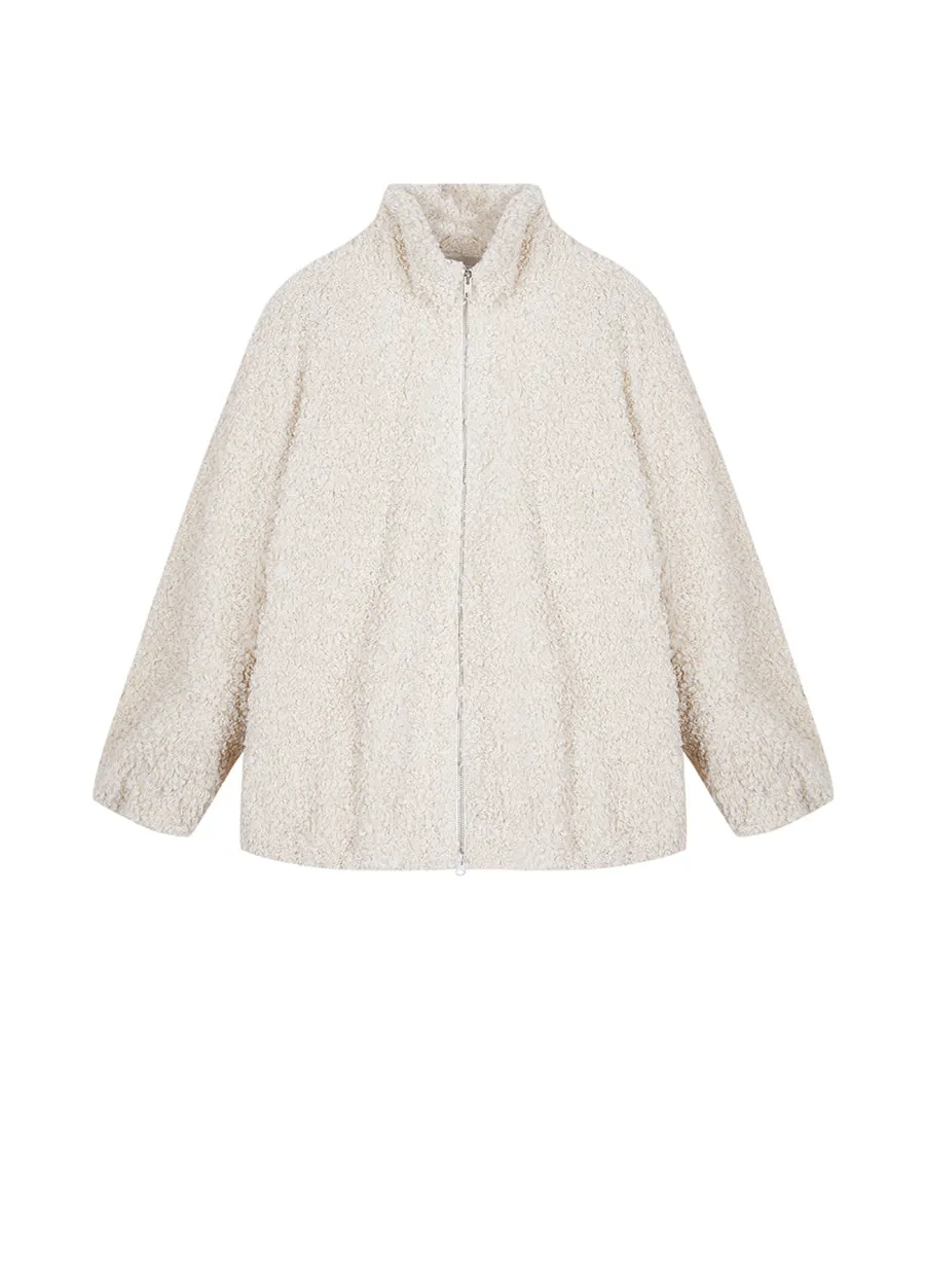 Coat / JNBY Cropped Faux Fur Coat