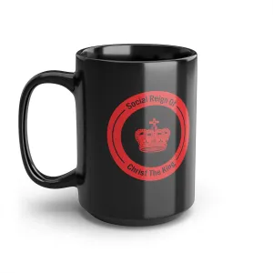 Coffee Mug Jesus is King Catholic Traditional Fathers Day Christmas birthday gift Christianity black porcelain