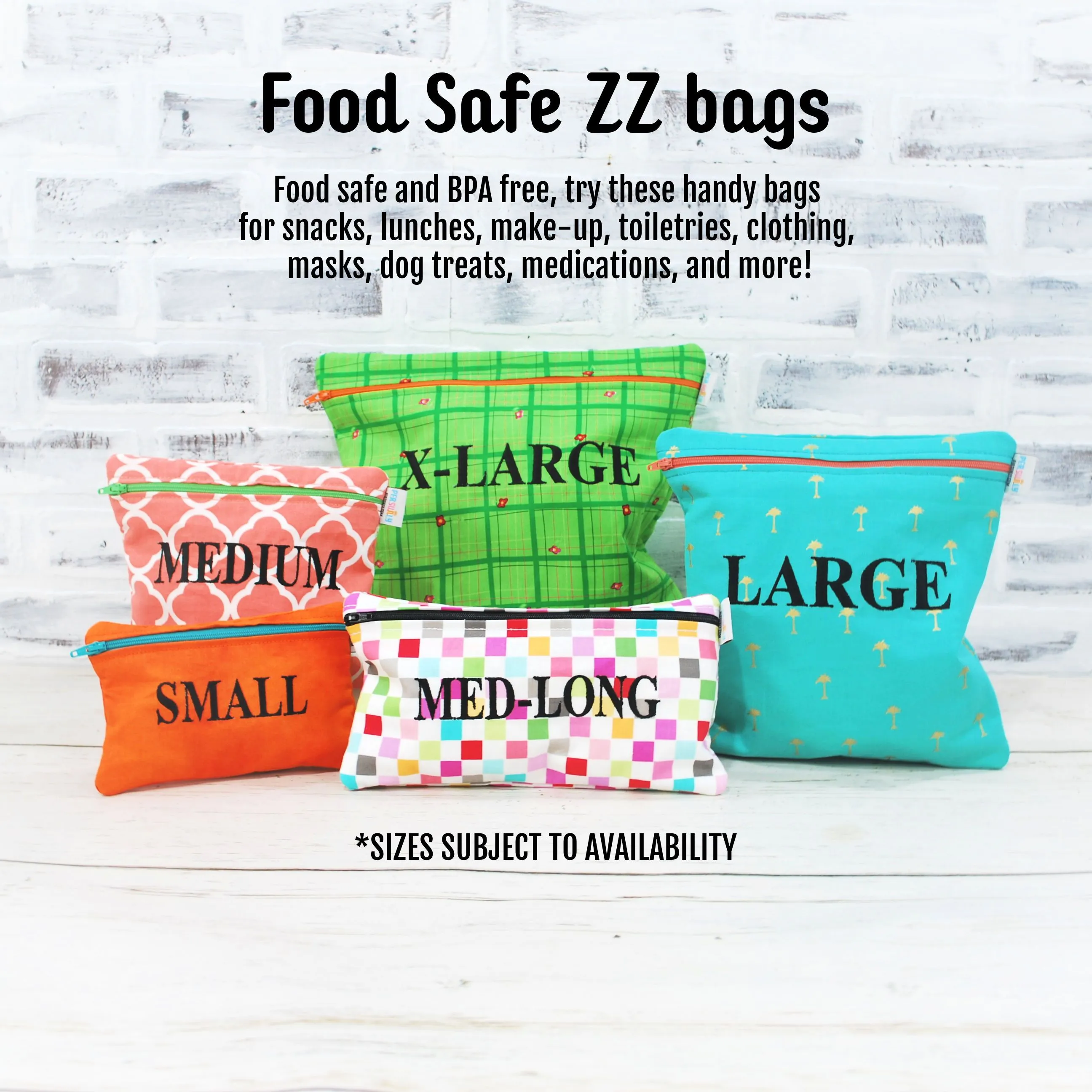 Cognac Modern Lines Personalized Reusable Food Bag