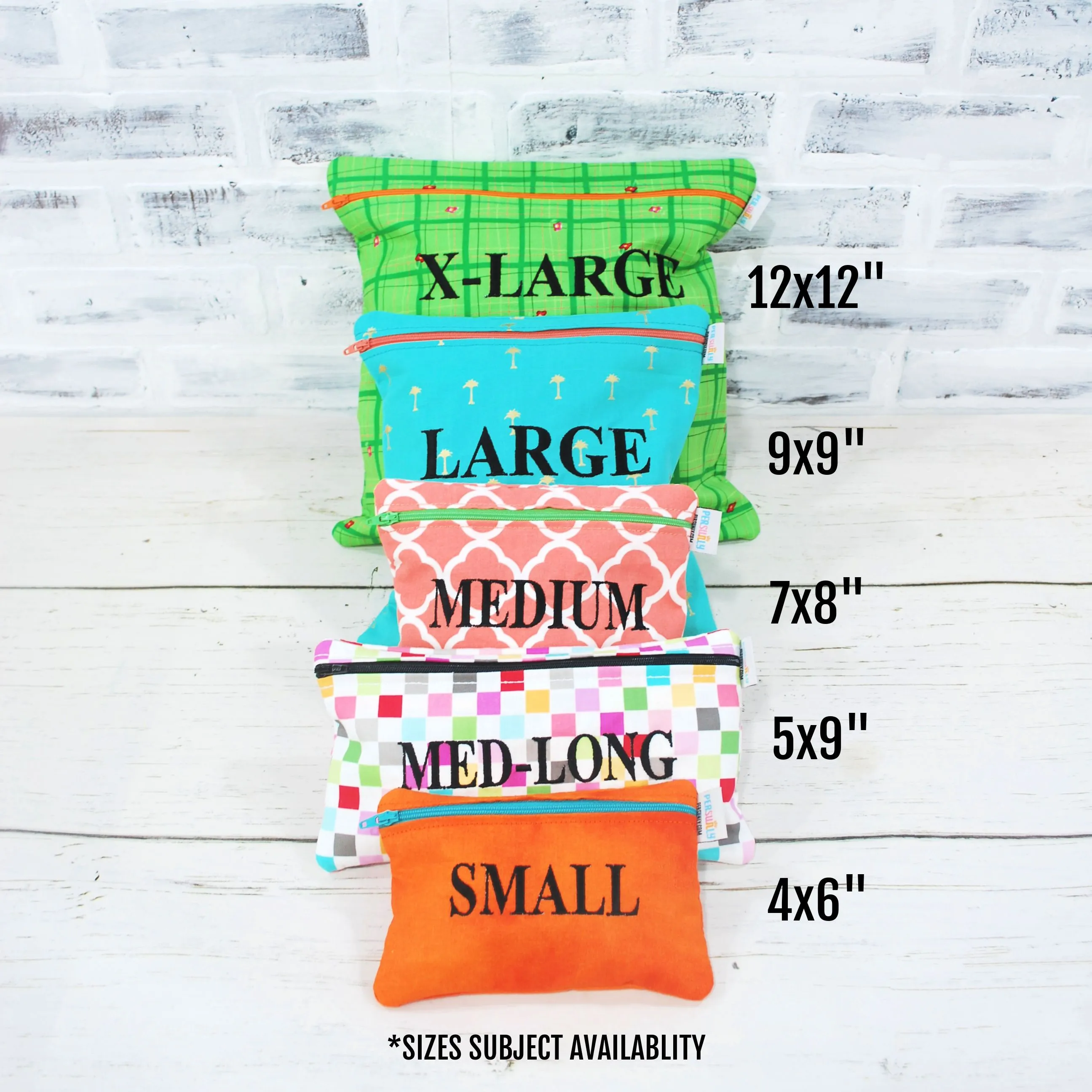 Cognac Modern Lines Personalized Reusable Food Bag