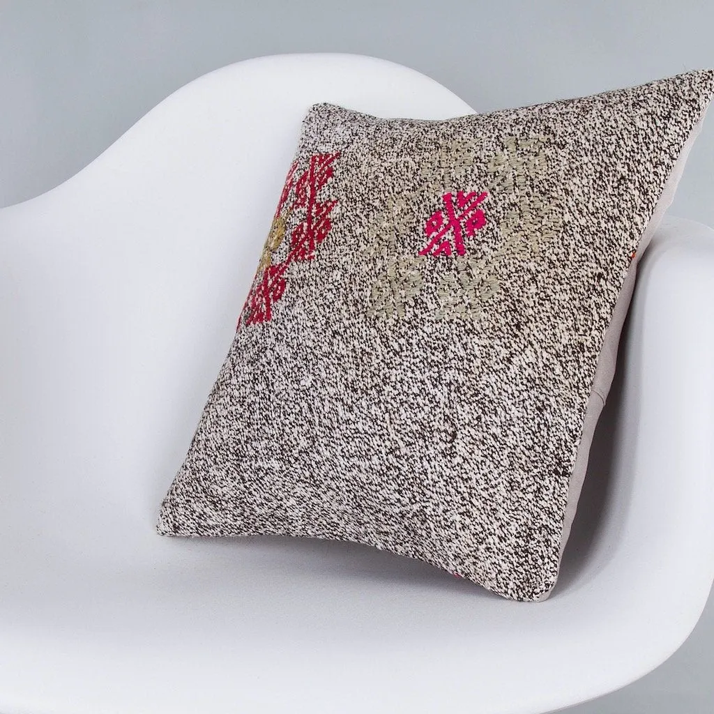 Contemporary Multiple Color Kilim Pillow Cover 16x16 7384