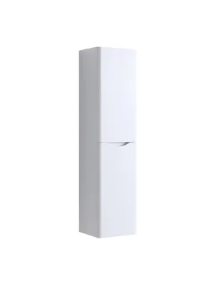 Crescent 300mm Wall Hung Tall Boy Curved Waterproof Storage Unit