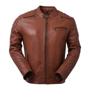 CRUSADER Motorcycle Leather Jacket (Brown)