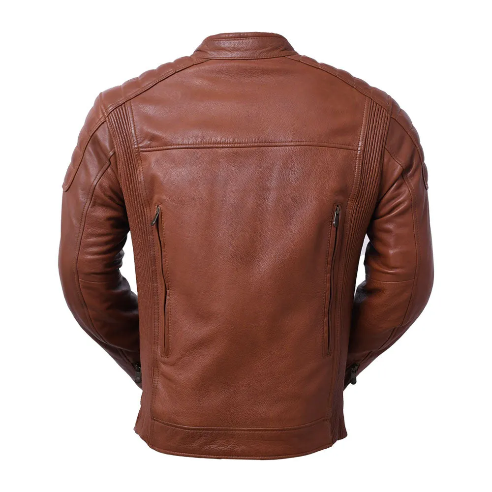 CRUSADER Motorcycle Leather Jacket (Brown)
