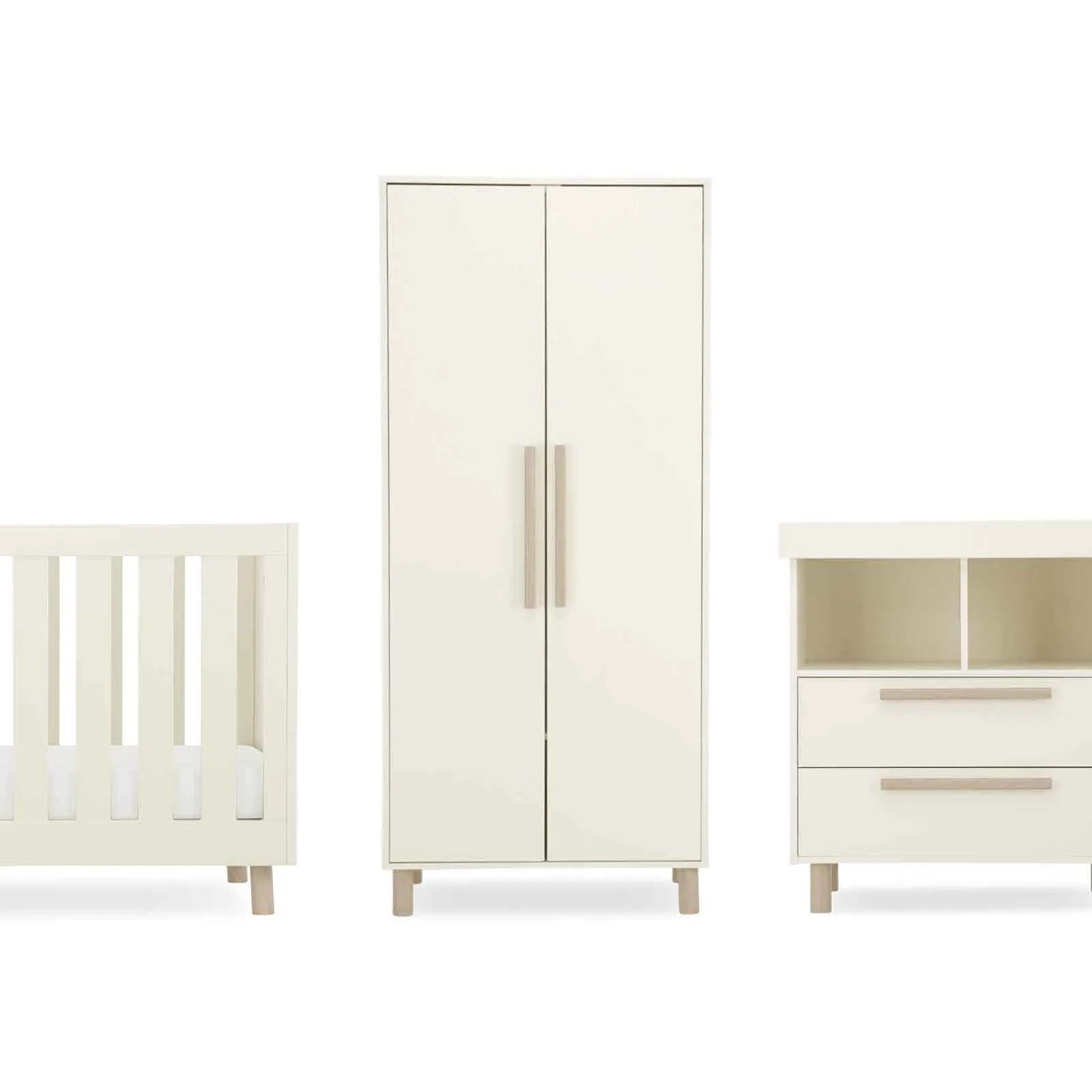 CuddleCo Harper 3 Piece Room Set in Cream
