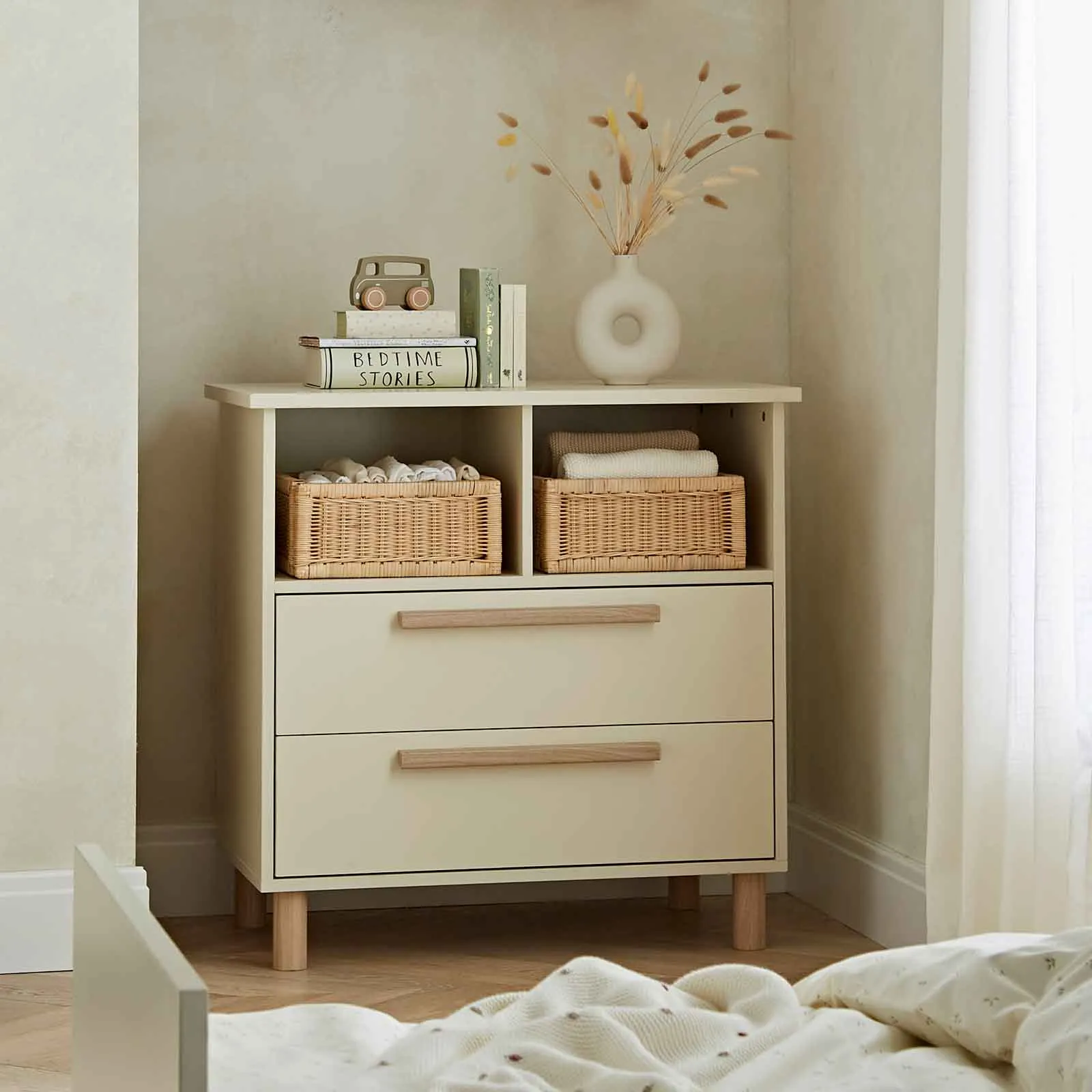 CuddleCo Harper 3 Piece Room Set in Cream