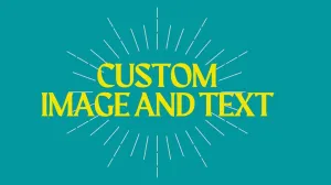 Custom Image and Text Section