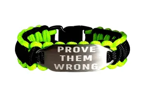 Custom Motivational 275 Paracord Bracelet for Kids & Adults with Stainless Steel ID Tag