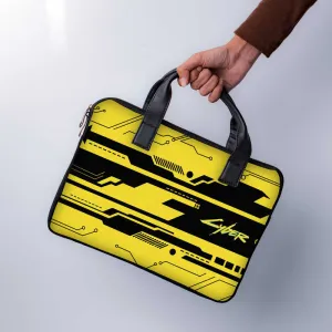 Cyber Yellow Laptop Sleeve With Handle