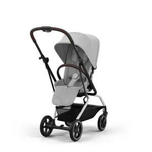 CYBEX Eezy S Twist 2 Compact Travel Pushchair With Silver Frame - Fog Grey